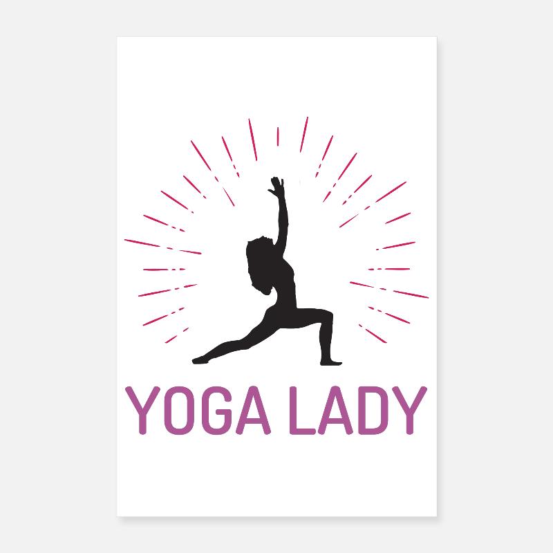 Fille de yoga Poster 40 x 60 cm