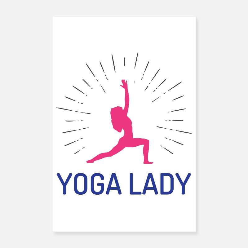 Fille de yoga Poster 40 x 60 cm