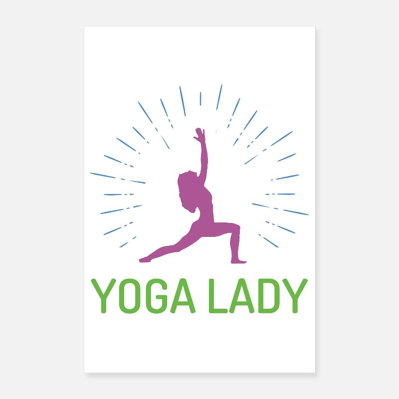 Fille de yoga Poster 40 x 60 cm