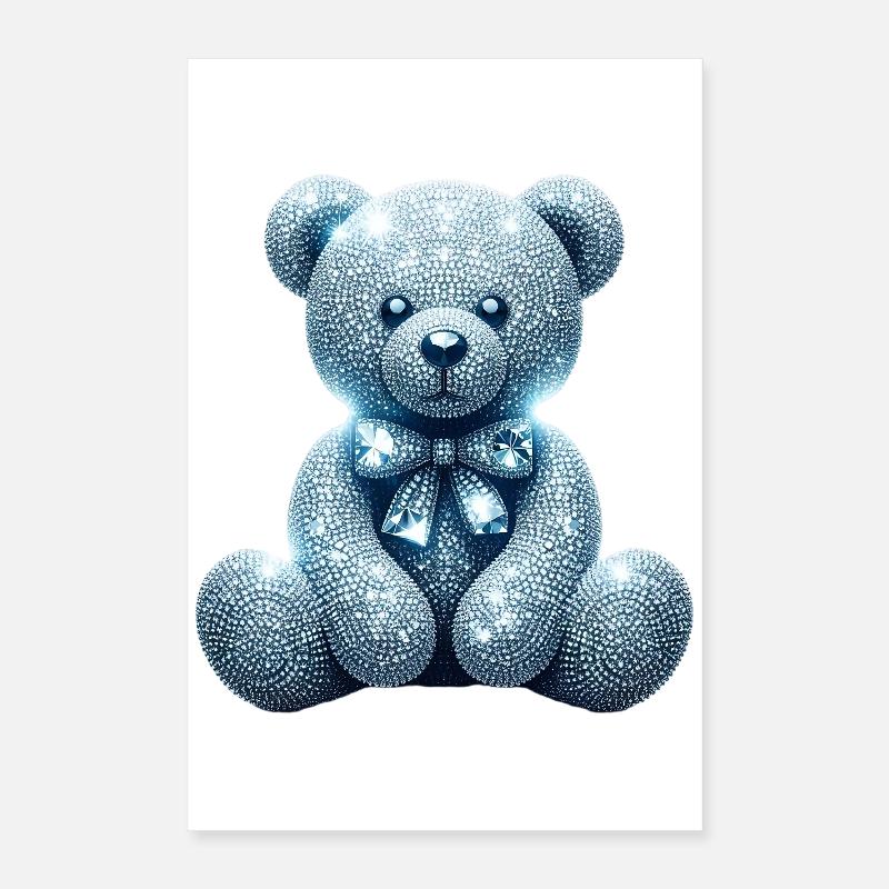 Crystal Bear Diamant Diamanten Poster 40x60 cm