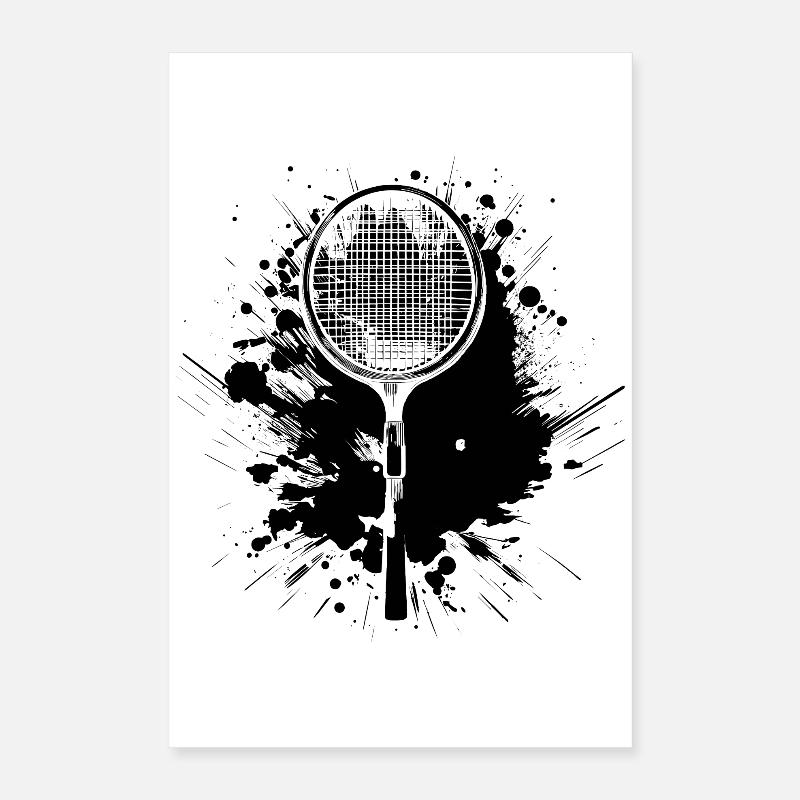 Badmintonschläger Poster 40x60 cm