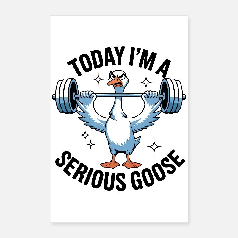 Ernsthafter Gänseheber Poster 40x60 cm