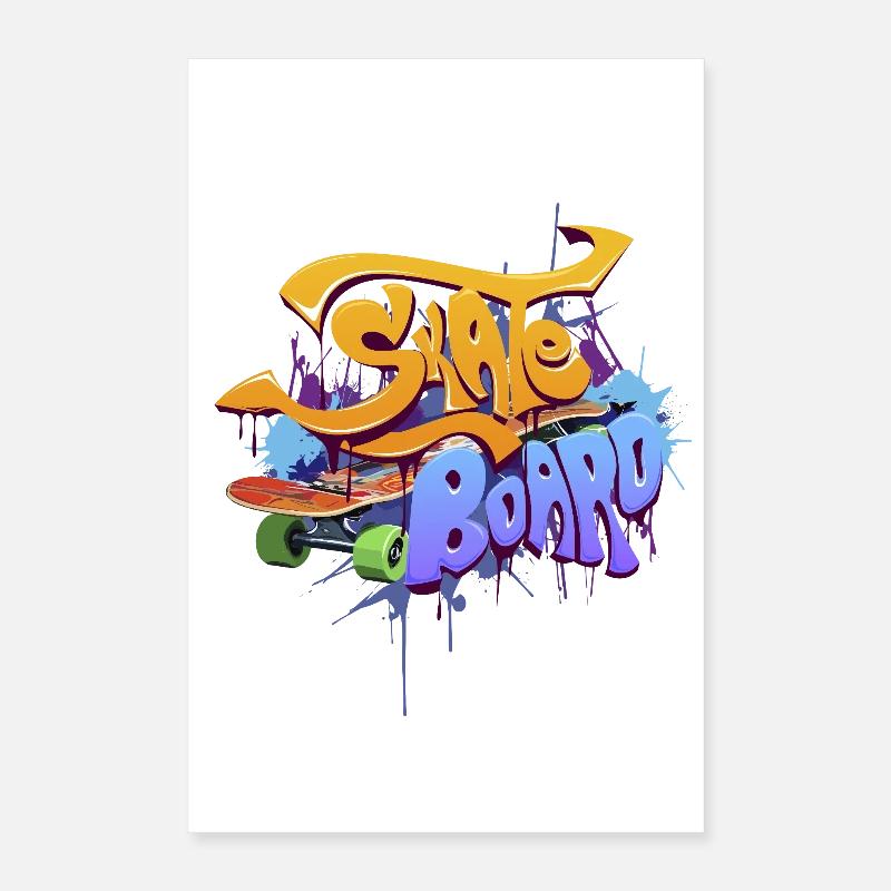 Graffiti Skate Board Design Poster 40x60 cm