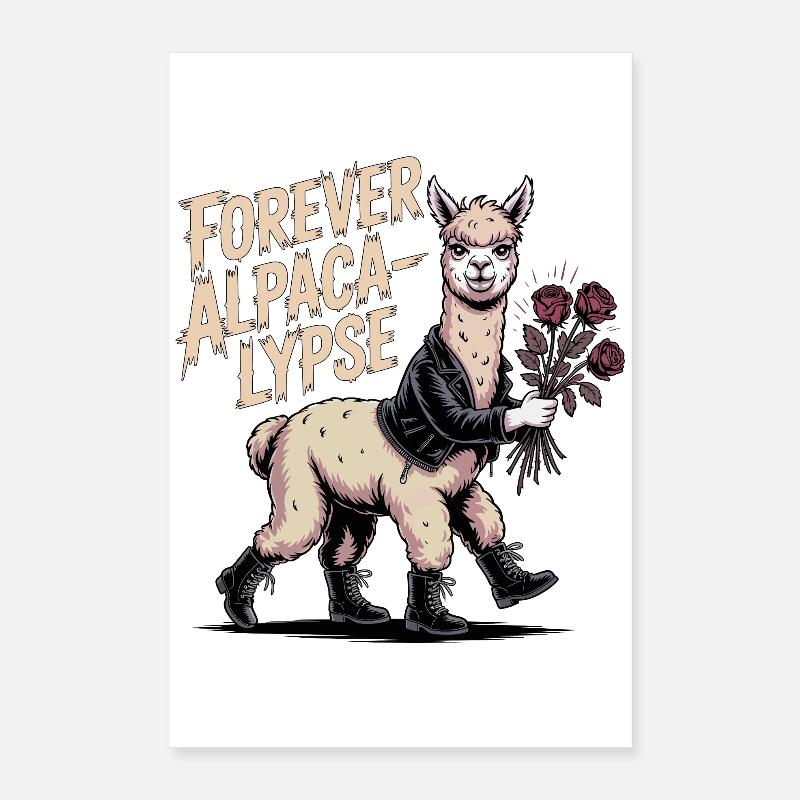 Für immer Alpaka-Lypse Poster 40x60 cm
