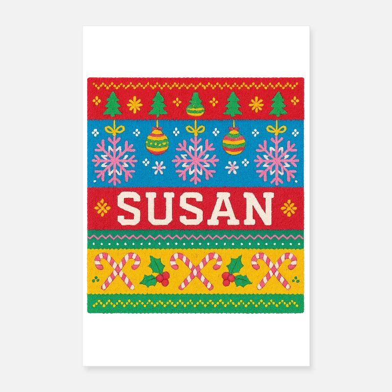 Personalisierte Susan-Weihnachtskunst Poster 40x60 cm