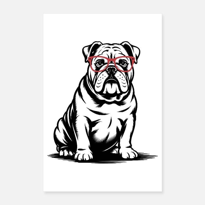 Bouledogue français Poster 40 x 60 cm