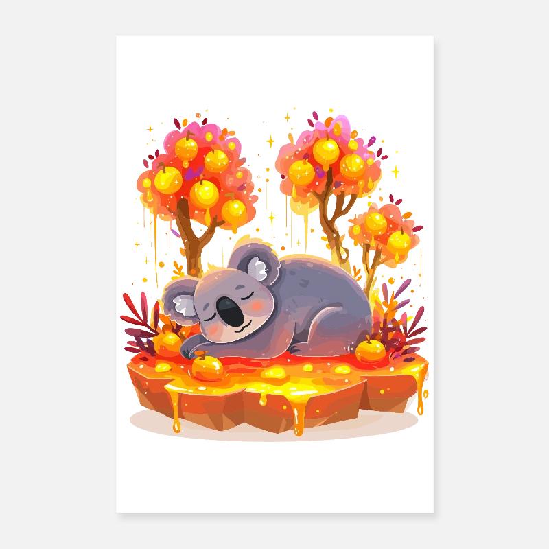 Kuschel Koala im Honigwald Poster 40x60 cm
