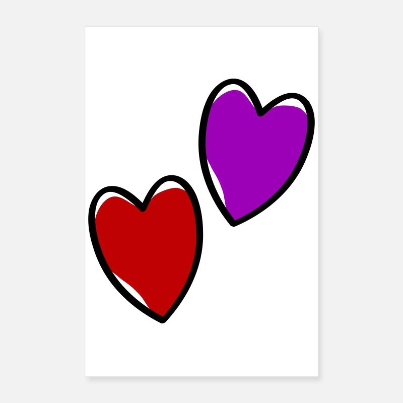 Cœurs Amour Poster 40 x 60 cm