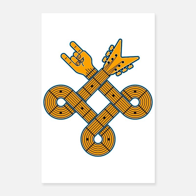 Emblème de guitare Celtic Knot Poster 40 x 60 cm