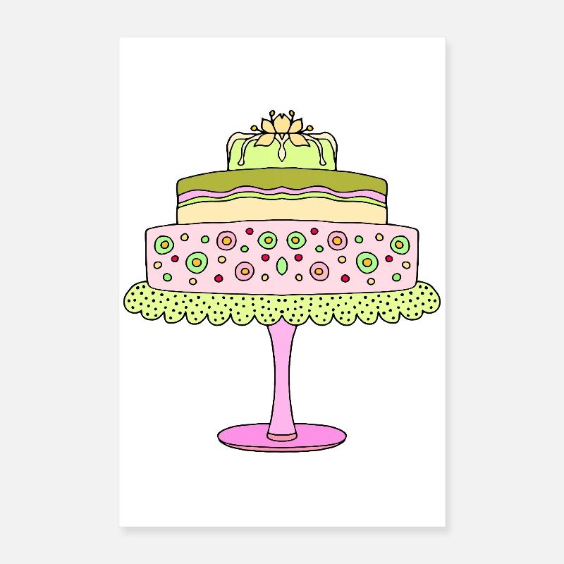 Gâteau Poster 40 x 60 cm
