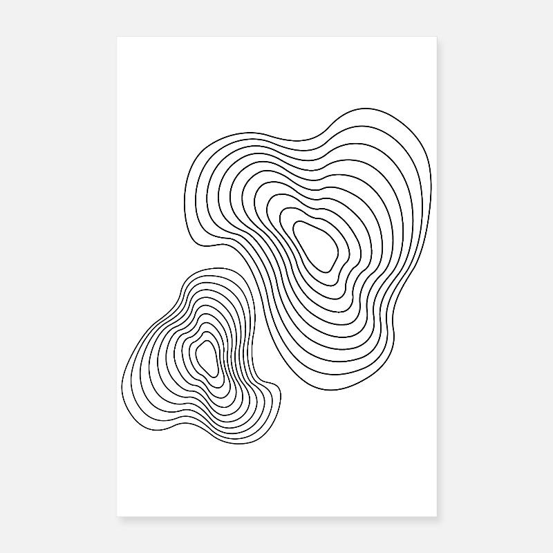 Conception des lignes géométriques du plasma Poster 40 x 60 cm