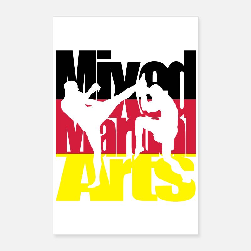 Mixed martial arts German Poster 16" x 24" (40x60 cm)