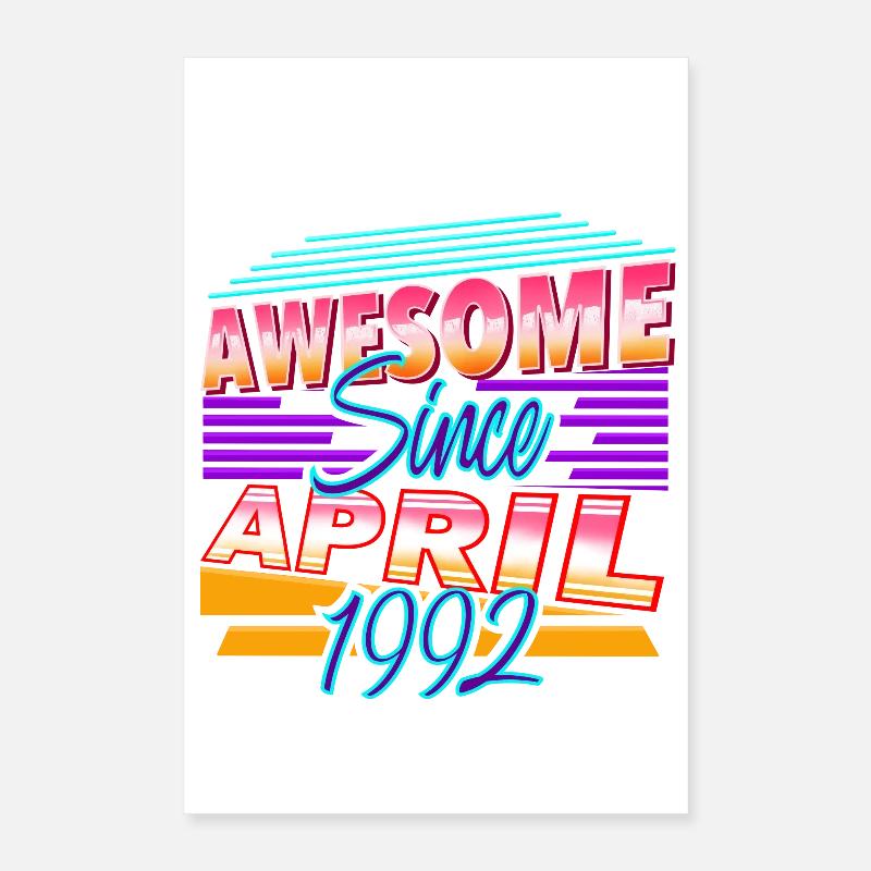 April 1992 Poster 40x60 cm
