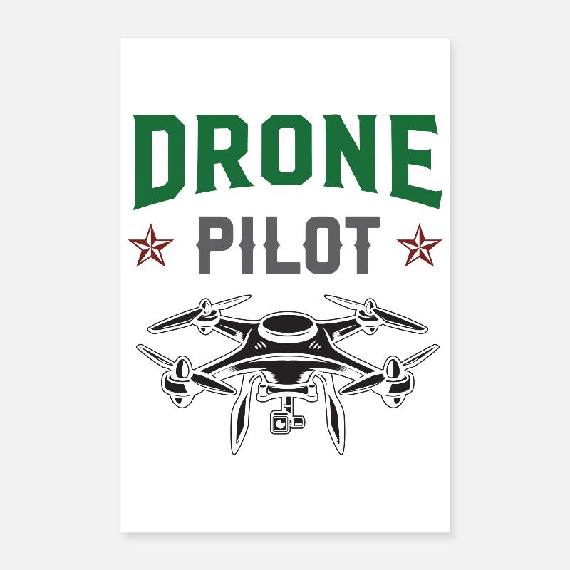 Pilote de drone Poster 40 x 60 cm