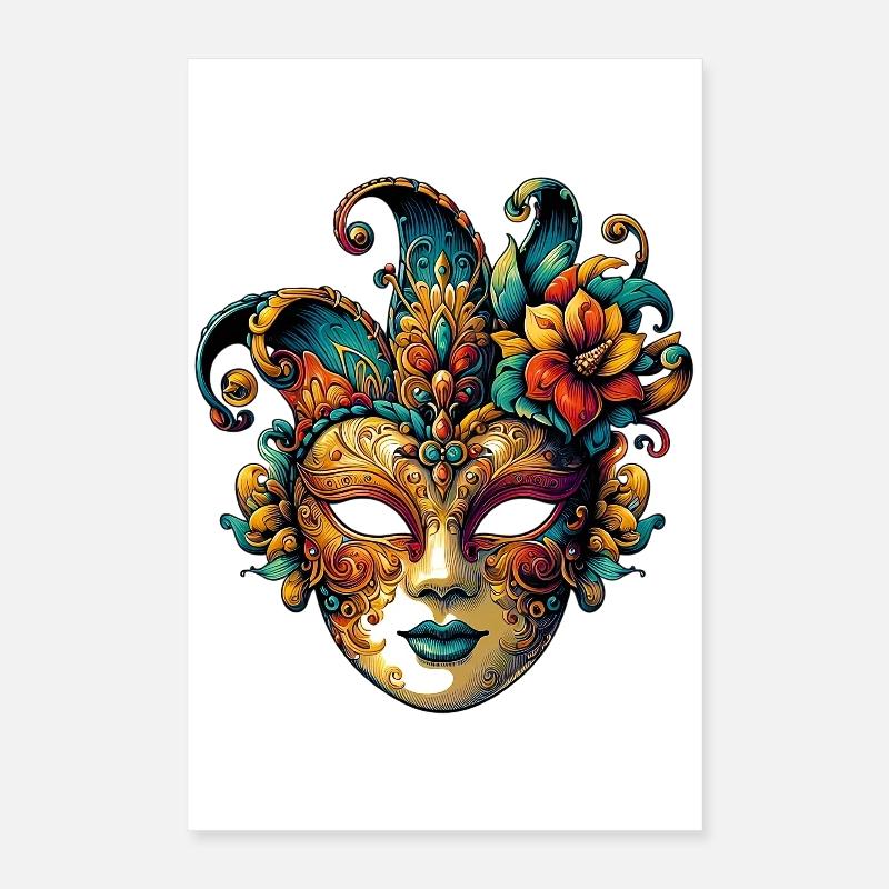 Masque du Carnaval de Venise Poster 40 x 60 cm