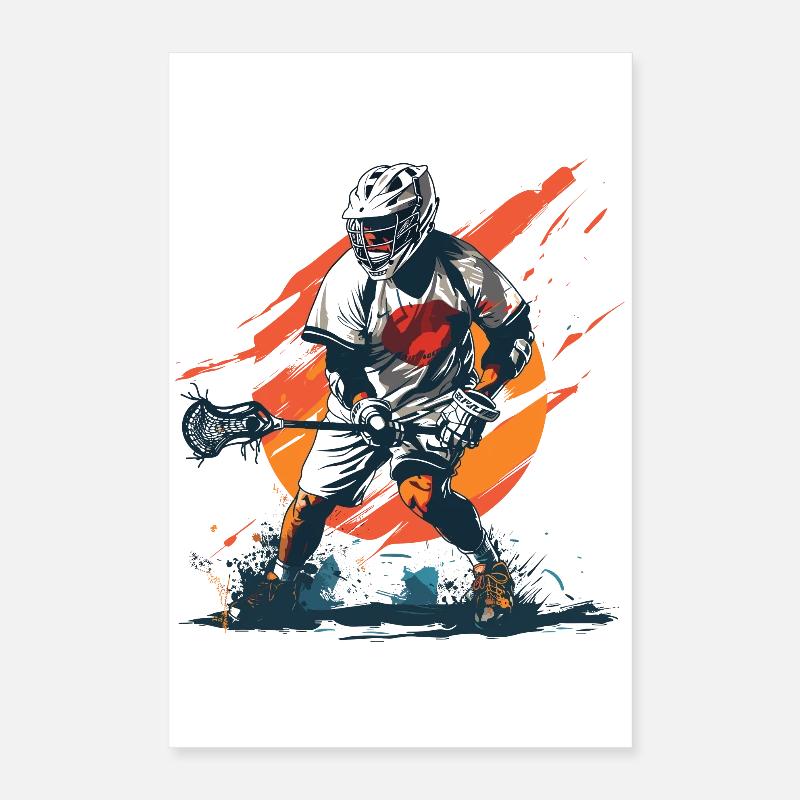 Lacrosse player Poster 16" x 24" (40x60 cm)