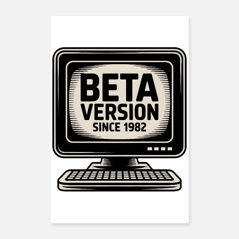 Conception de la version bêta de l’ordinateur rétro Poster 40 x 60 cm