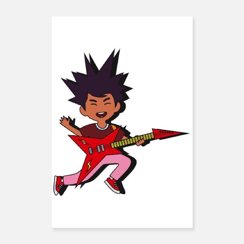 Explosion de guitare rocker pointue Poster 40 x 60 cm
