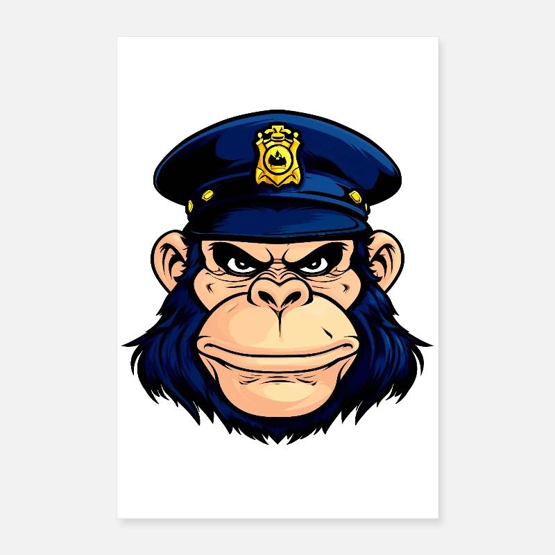 Monkey Police Poster 16" x 24" (40x60 cm)