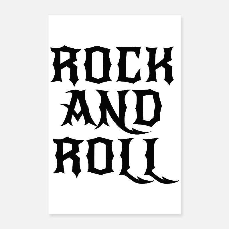 Logo gothique rock and roll Poster 40 x 60 cm