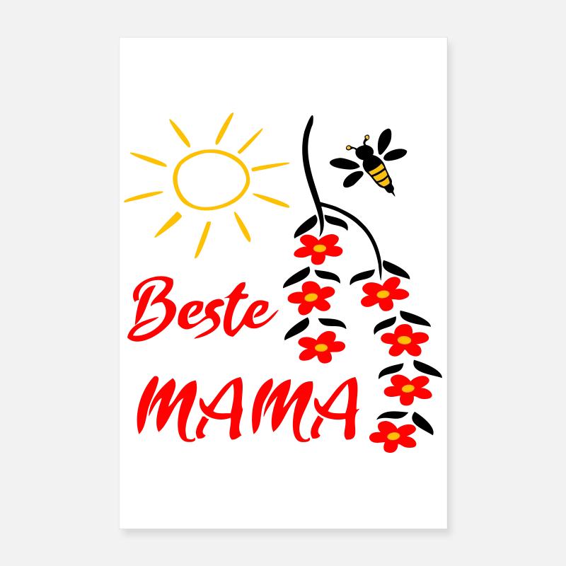 beste Mama, Muttertag Poster 40x60 cm