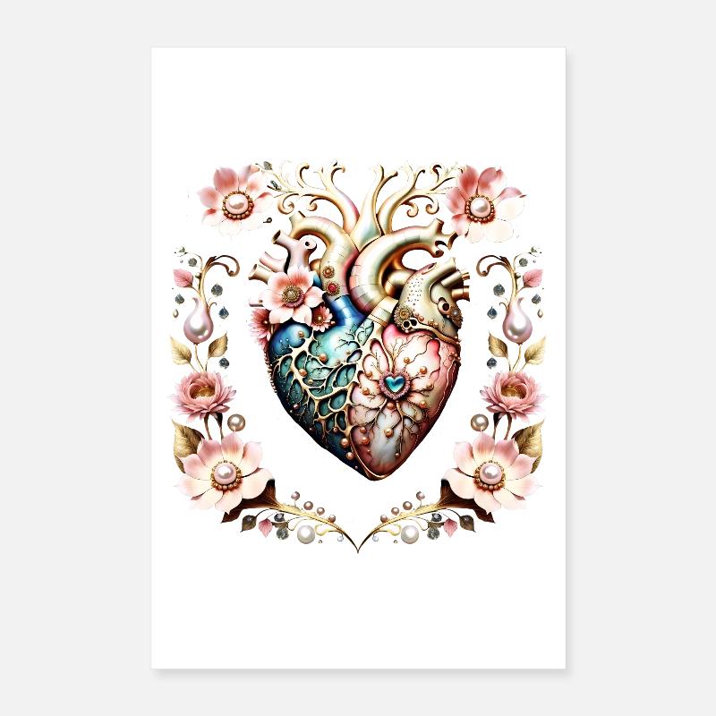 Wunderbares edles Herz. Poster 40x60 cm