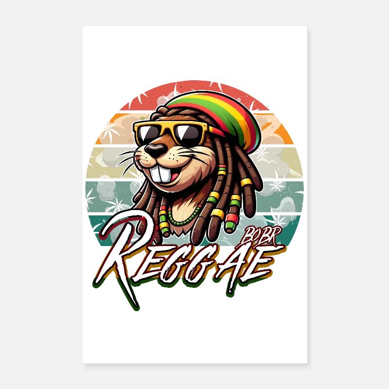 Bober Reggae - Rasta Bobr Marly Poster 40x60 cm