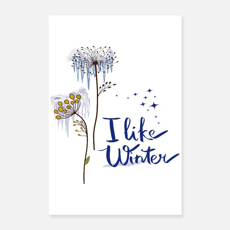 Ice Flowers Poster 16" x 24" (40x60 cm)