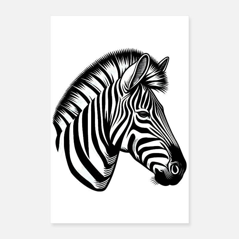 Zebra Poster 40x60 cm