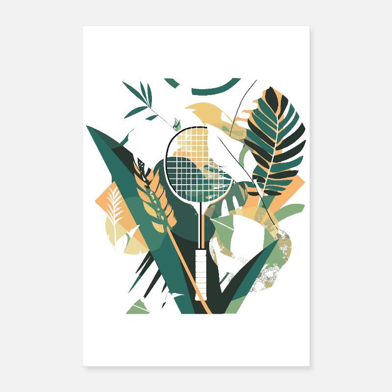 Raquette de badminton Artwork Poster 40 x 60 cm
