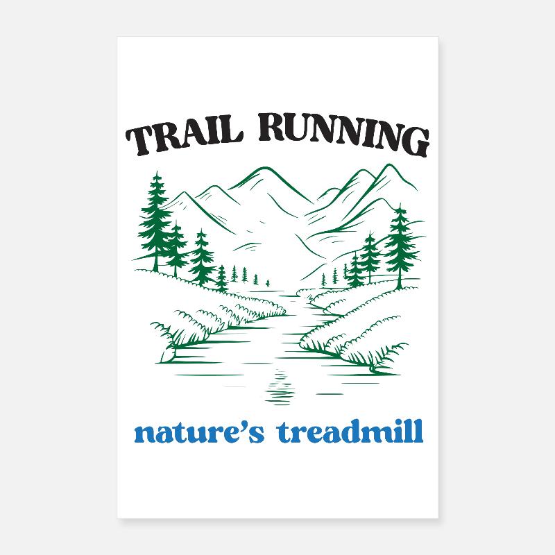 Course sur sentier - Tapis roulant de la nature Poster 40 x 60 cm