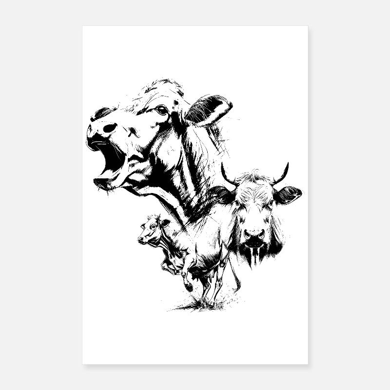 Les Trois Vaches Poster 40 x 60 cm
