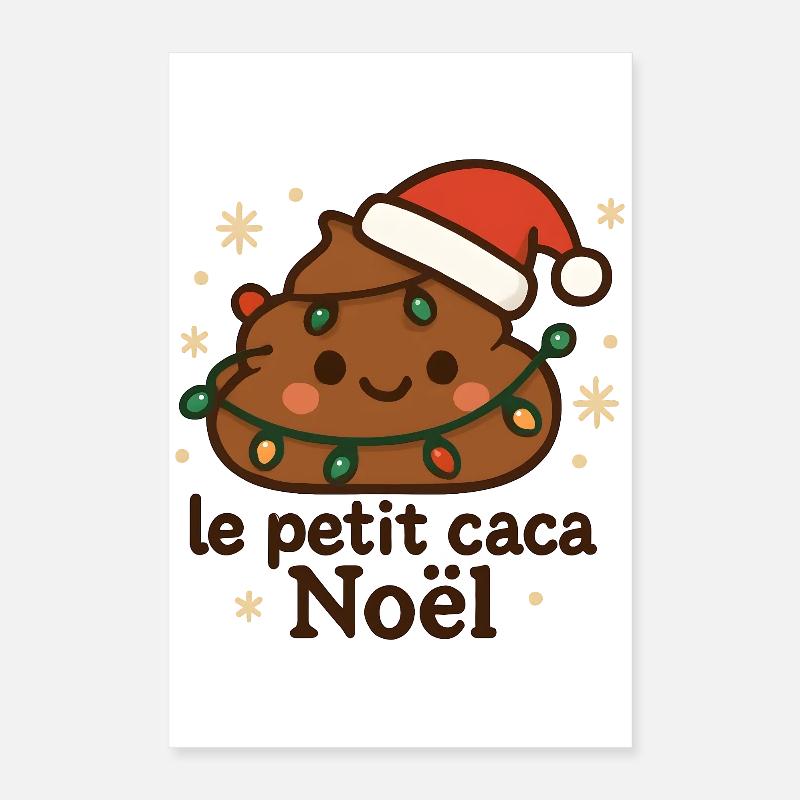 Kleiner angezündeter Weihnachtskakao mit Girlande Poster 40x60 cm