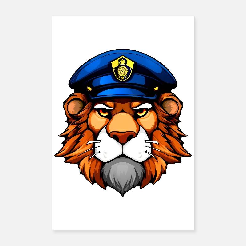 Police Löwe Poster 40 x 60 cm