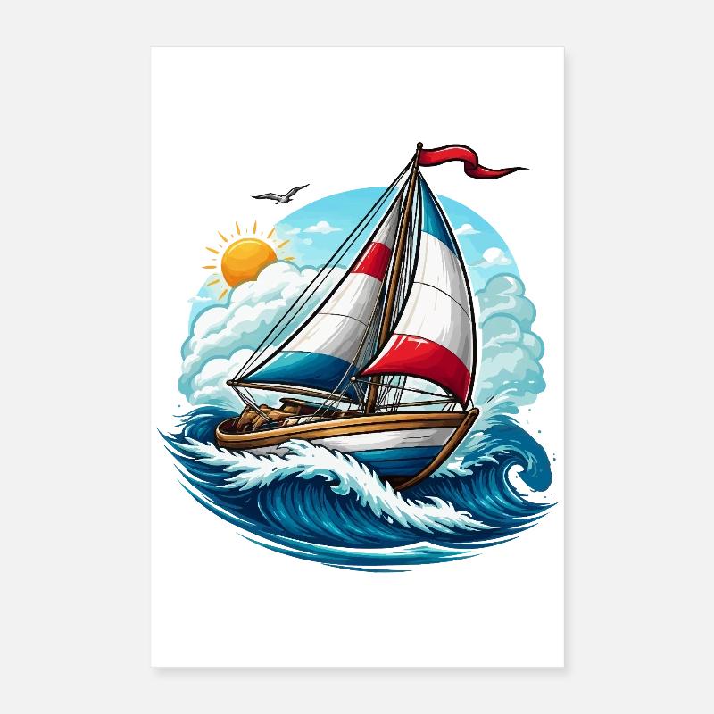 Segelboot  Poster 40x60 cm