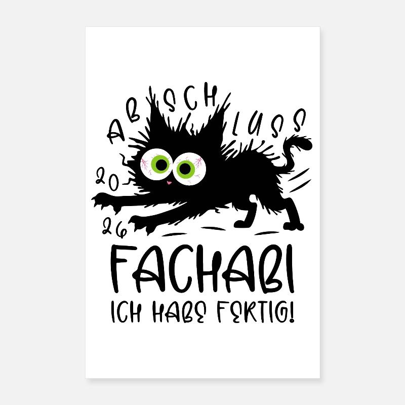 Fachabi 2026 I'm done! Cat Poster 16" x 24" (40x60 cm)