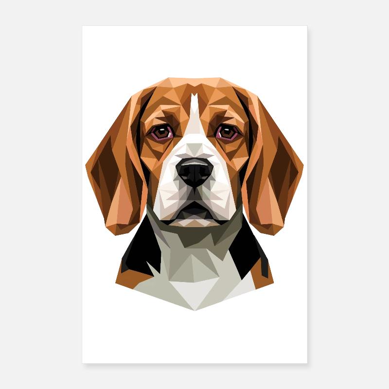 Beagle Chiot Beagles Mignon Chien Beagle anglais Poster 40 x 60 cm