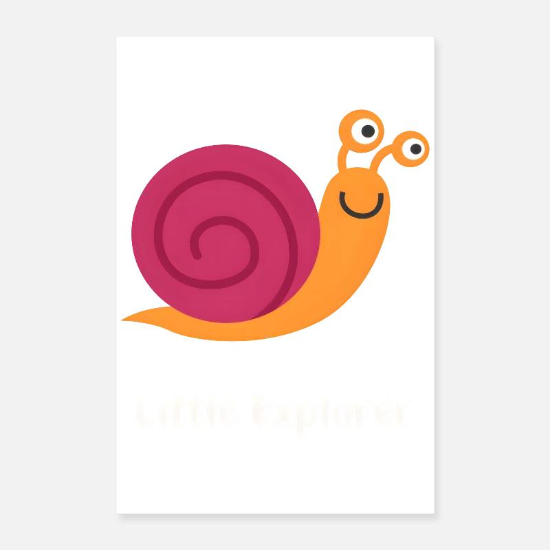 Petit Explorateur : Un escargot mignon pour les petits explorateurs Poster 40 x 60 cm