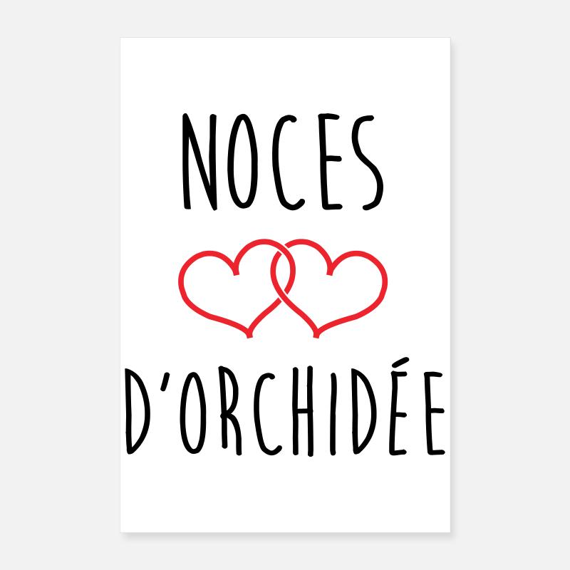 Orchideen-Hochzeit 55 Jahre Ehe Poster 40x60 cm