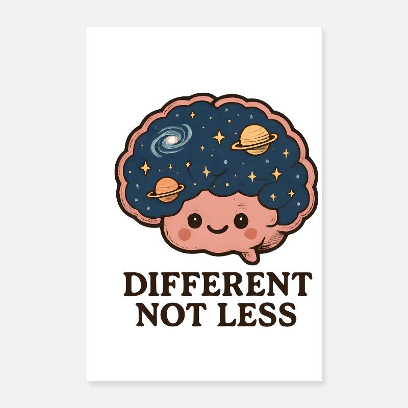Différent, pas moins d’art cérébral Poster 40 x 60 cm