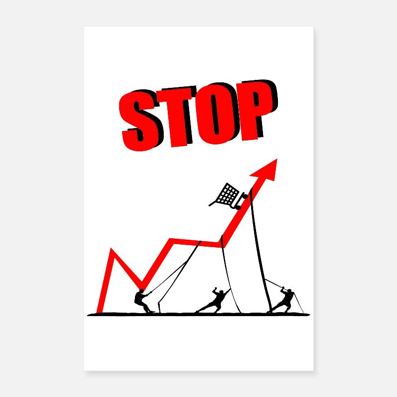 Inflation Lebensmittel Preise Poster 40x60 cm
