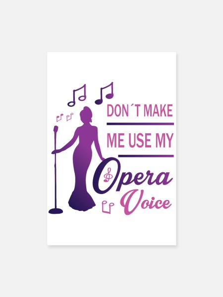 Laute Stimme - Poster 40x60 cm - Weiß