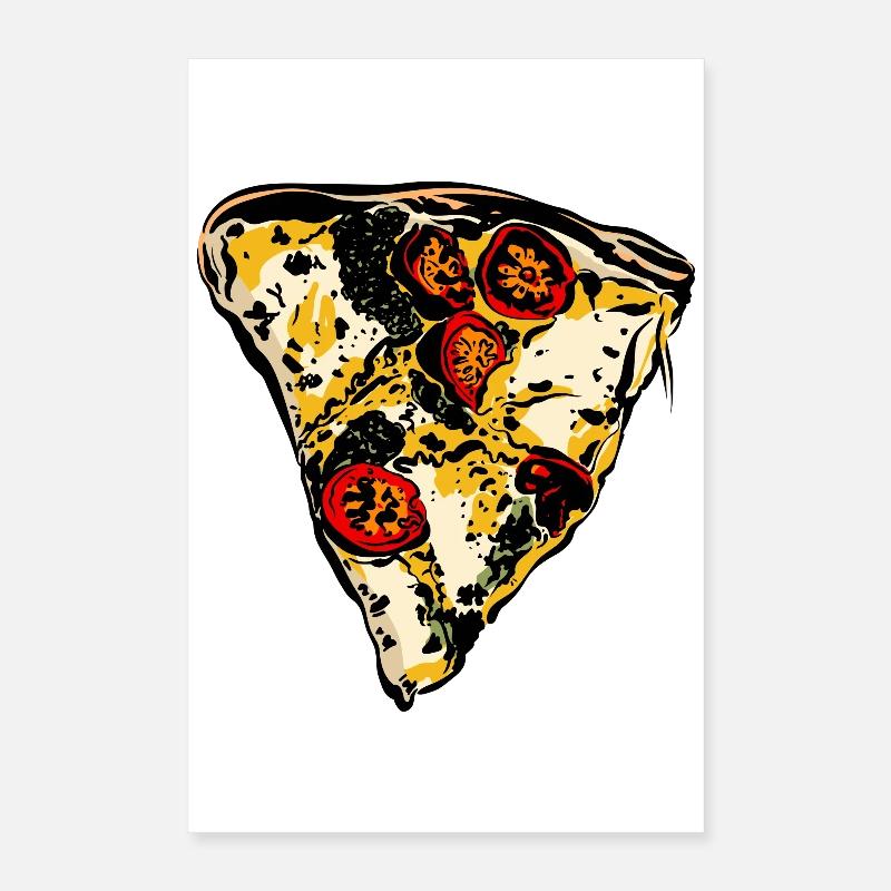 Pizza Margarita Pizza Baker Pizza Slice Poster 16" x 24" (40x60 cm)