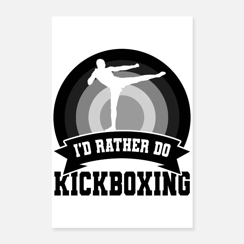 Lustiger Kickboxer Spruch Poster 40x60 cm