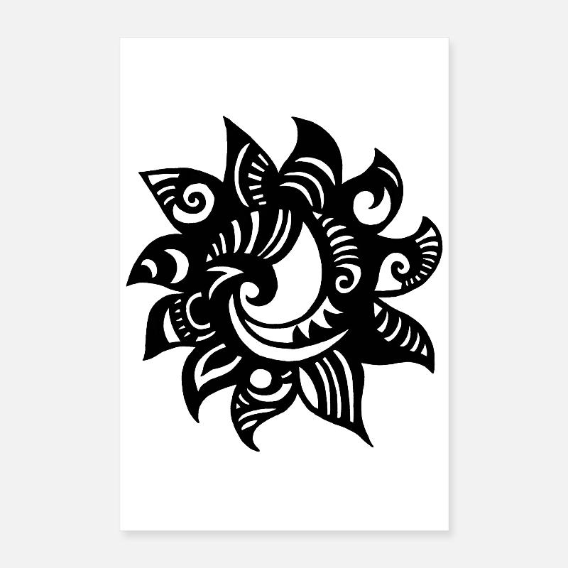 Soleil noir étrange Poster 40 x 60 cm