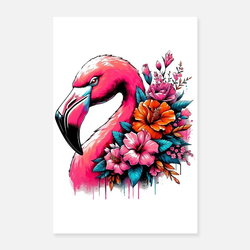 Flamant Poster 40 x 60 cm