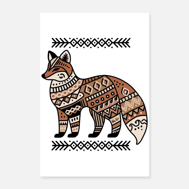 Boho fox: Stylish design for nature fans Poster 16" x 24" (40x60 cm)