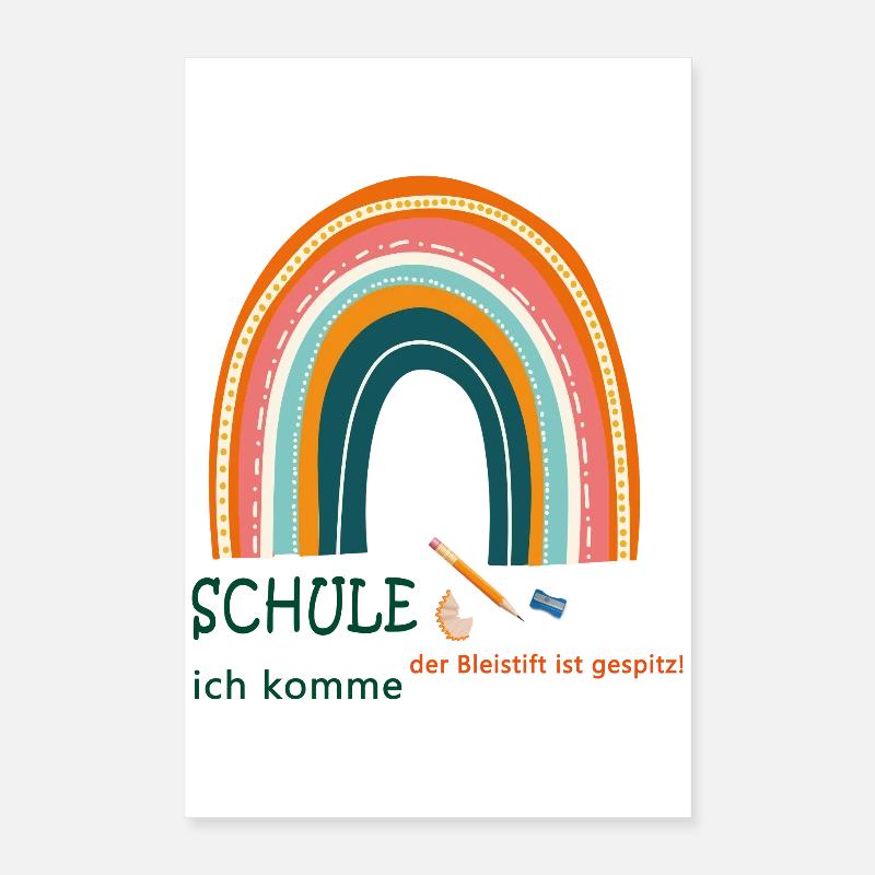 Schule ich komme Poster 40x60 cm
