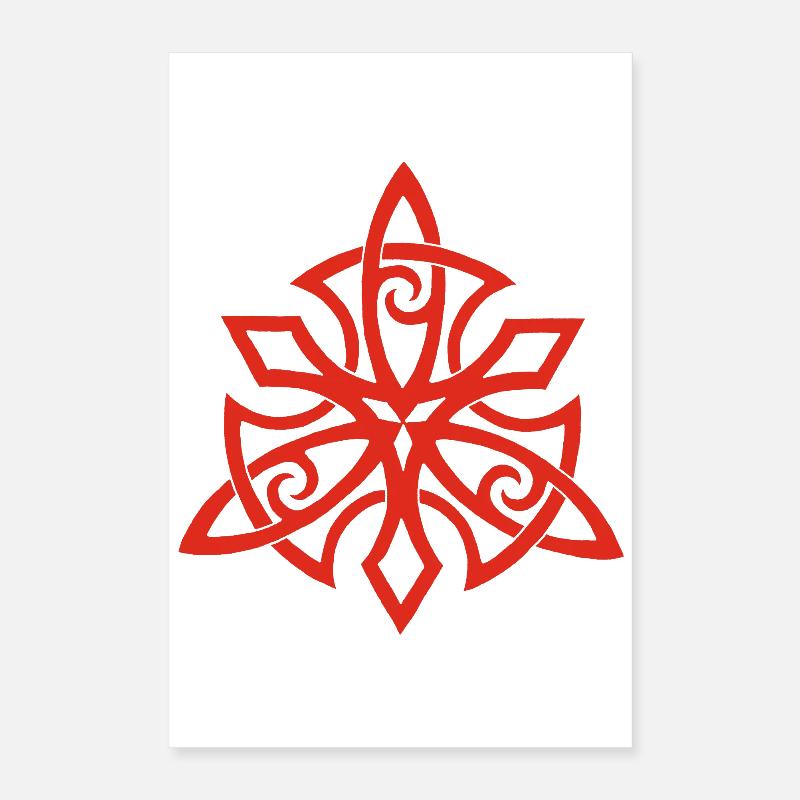 Ailes vikings rouges Poster 40 x 60 cm