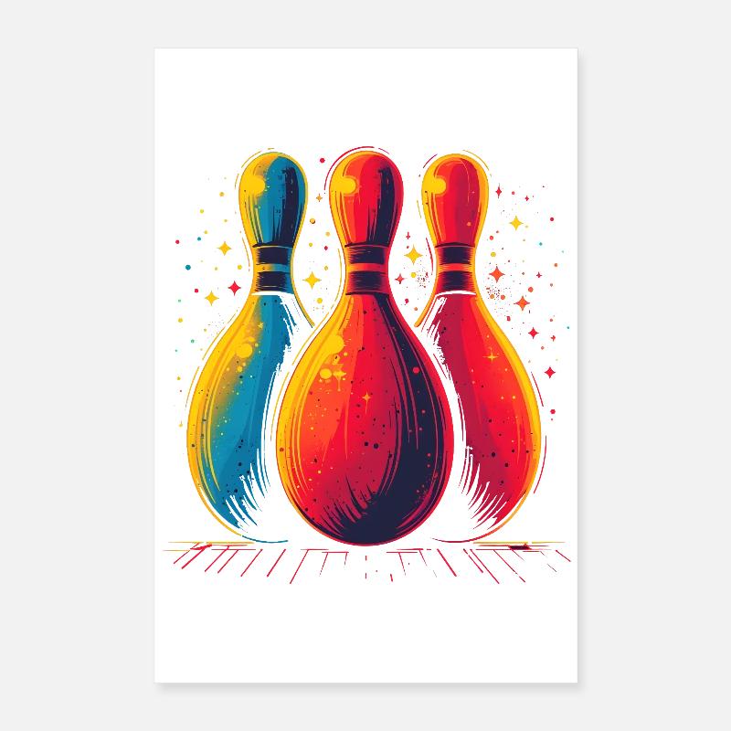 Look rétro bowling Poster 40 x 60 cm